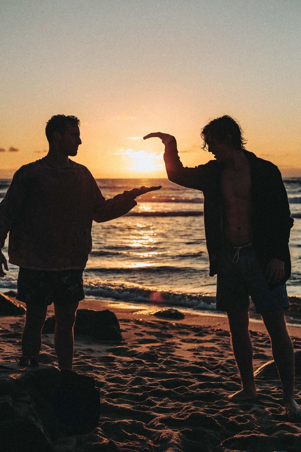 Friends high-fiving