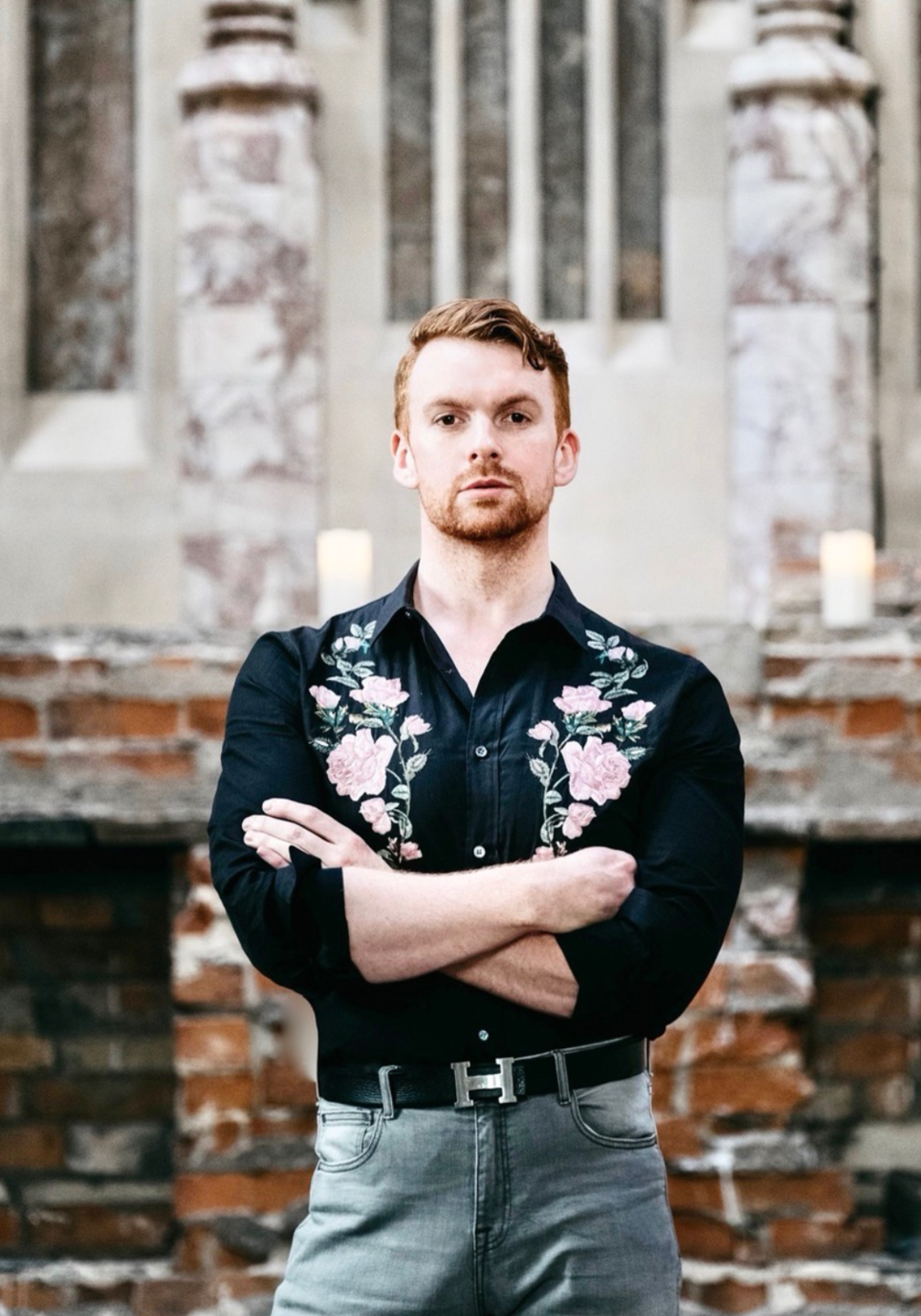 Joseph Massie floral designer and artist wearing floral shirt - Viva La Flora Live Podcast