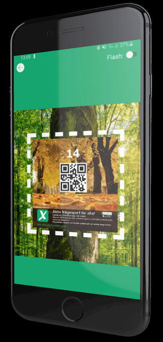 Skanna QR-koder på rundan