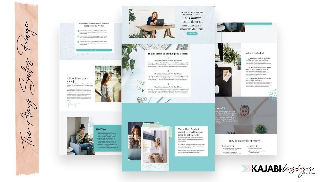 Kajabi sales landing page template