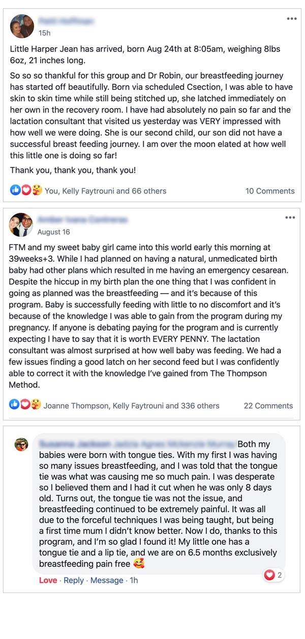 Breastfeeding Reviews The Thompson Method Dr Robyn