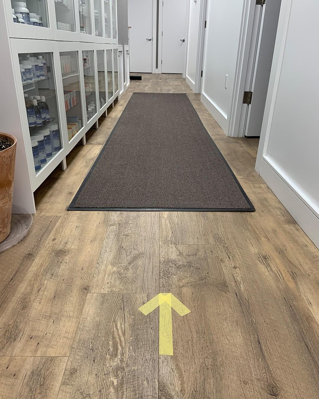 directional arrow on floor