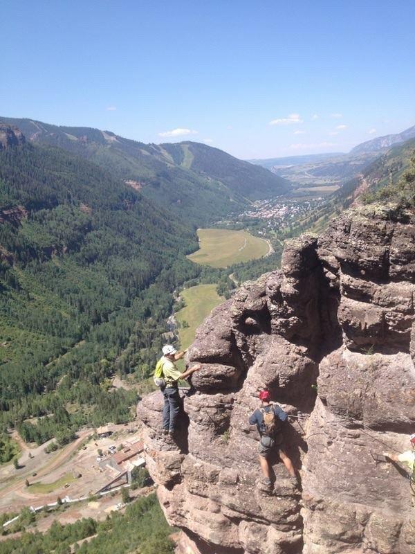 On the edge of Via Ferrata