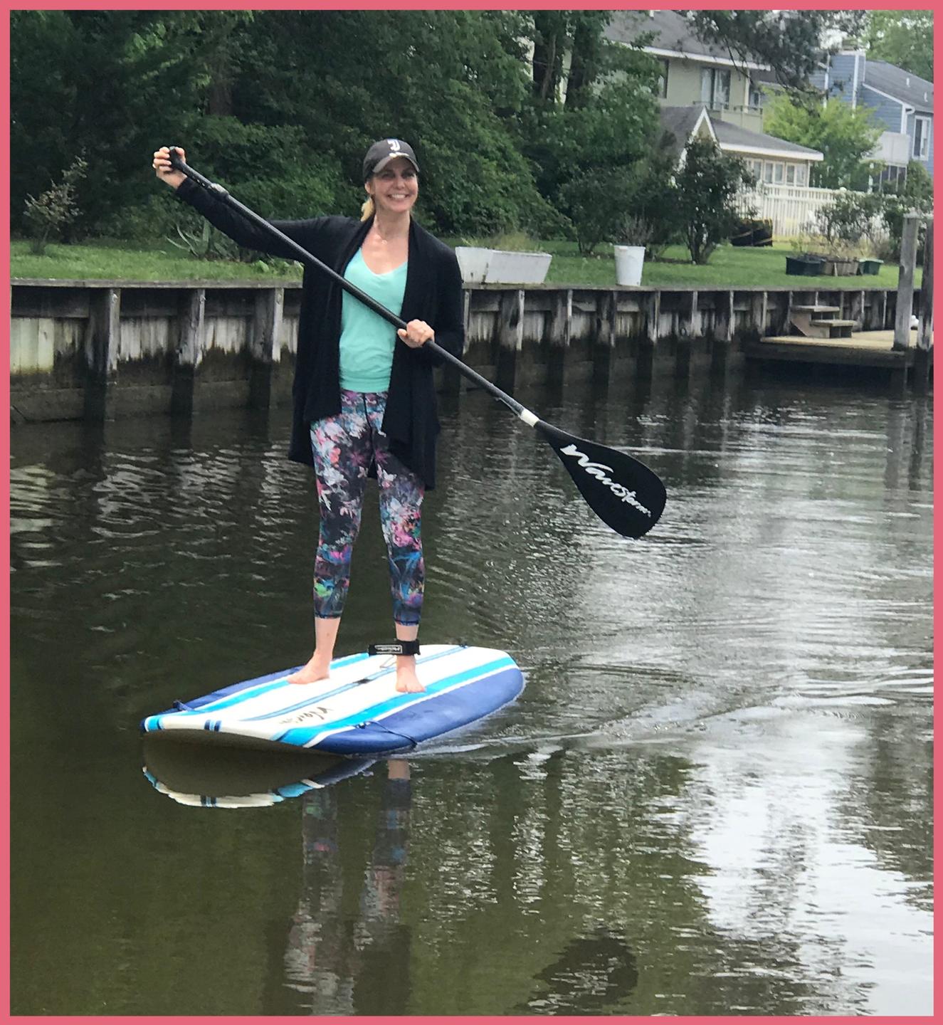 Laura Hayes on a Paddleboard