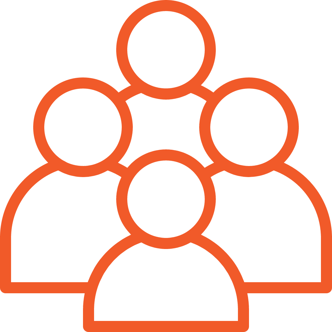 Team of 4 people graphic