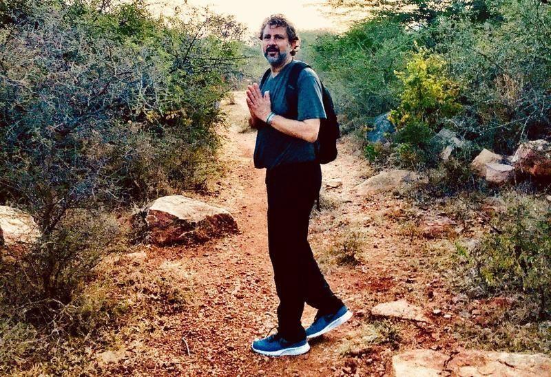 Brad Wetzler hiking yogi prayer hands