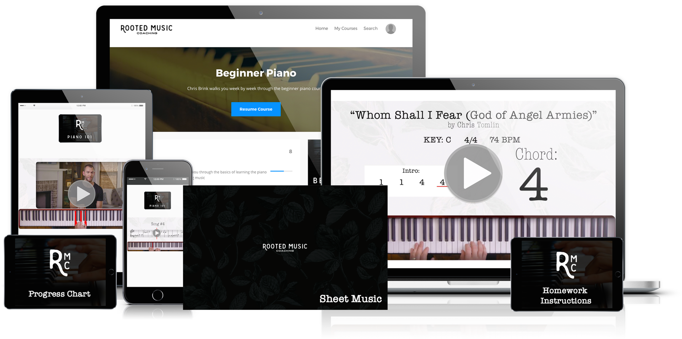 Rooted Music Online's Beginner Online Piano Course