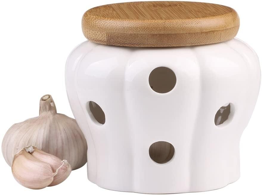 Le Crueset white garlic keeper