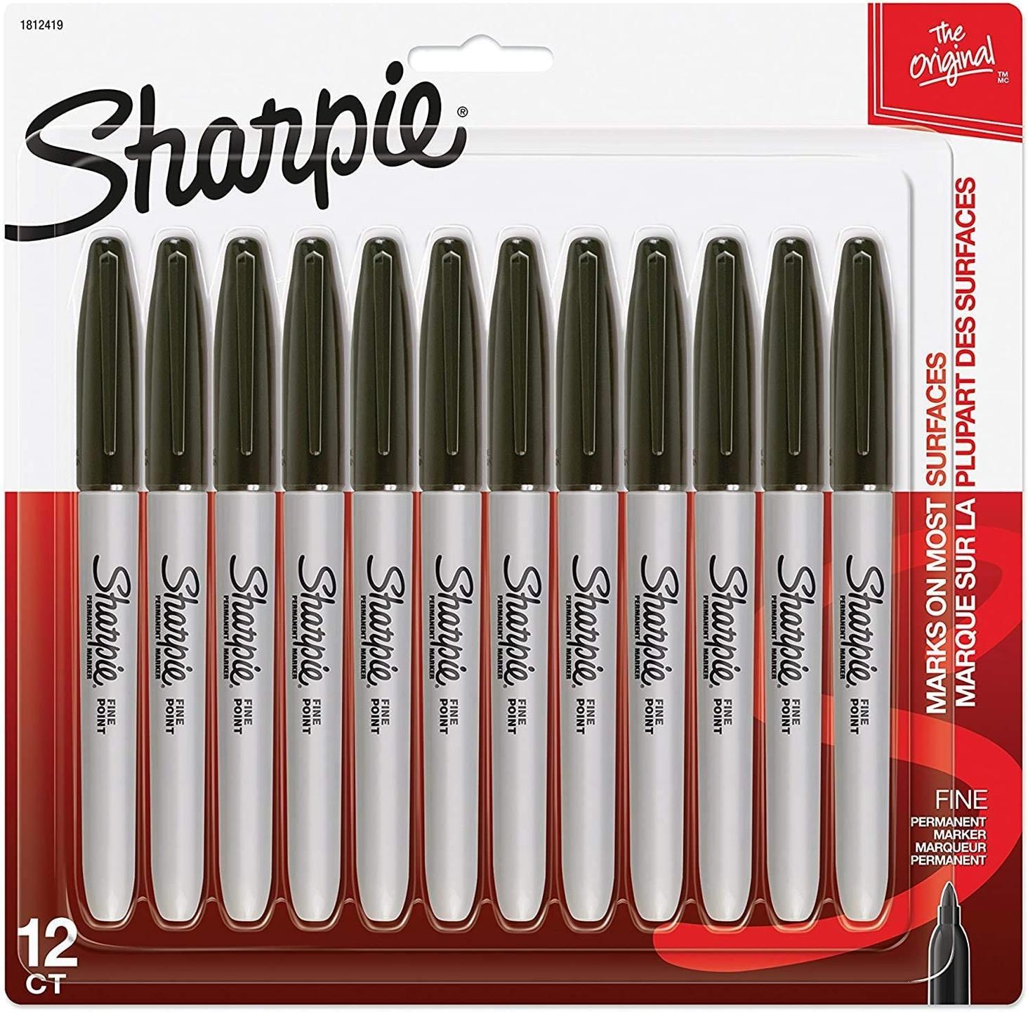fine point black Sharpies