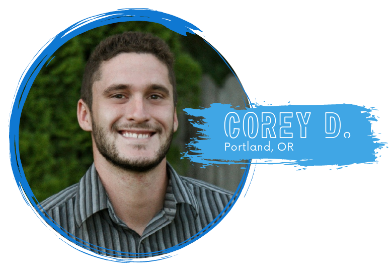 Portrait of Corey D. (white male) from Portland, OR