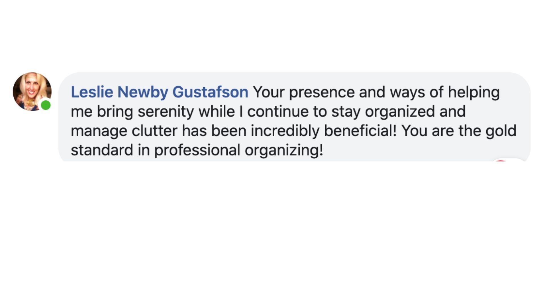 Facebook Testimonial Screenshot
