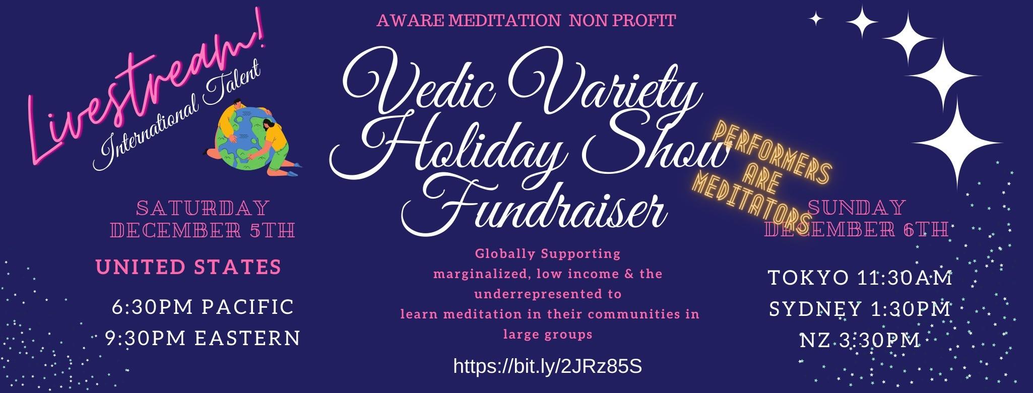 Vedic Variety Holiday Show Fundraiser Flyer