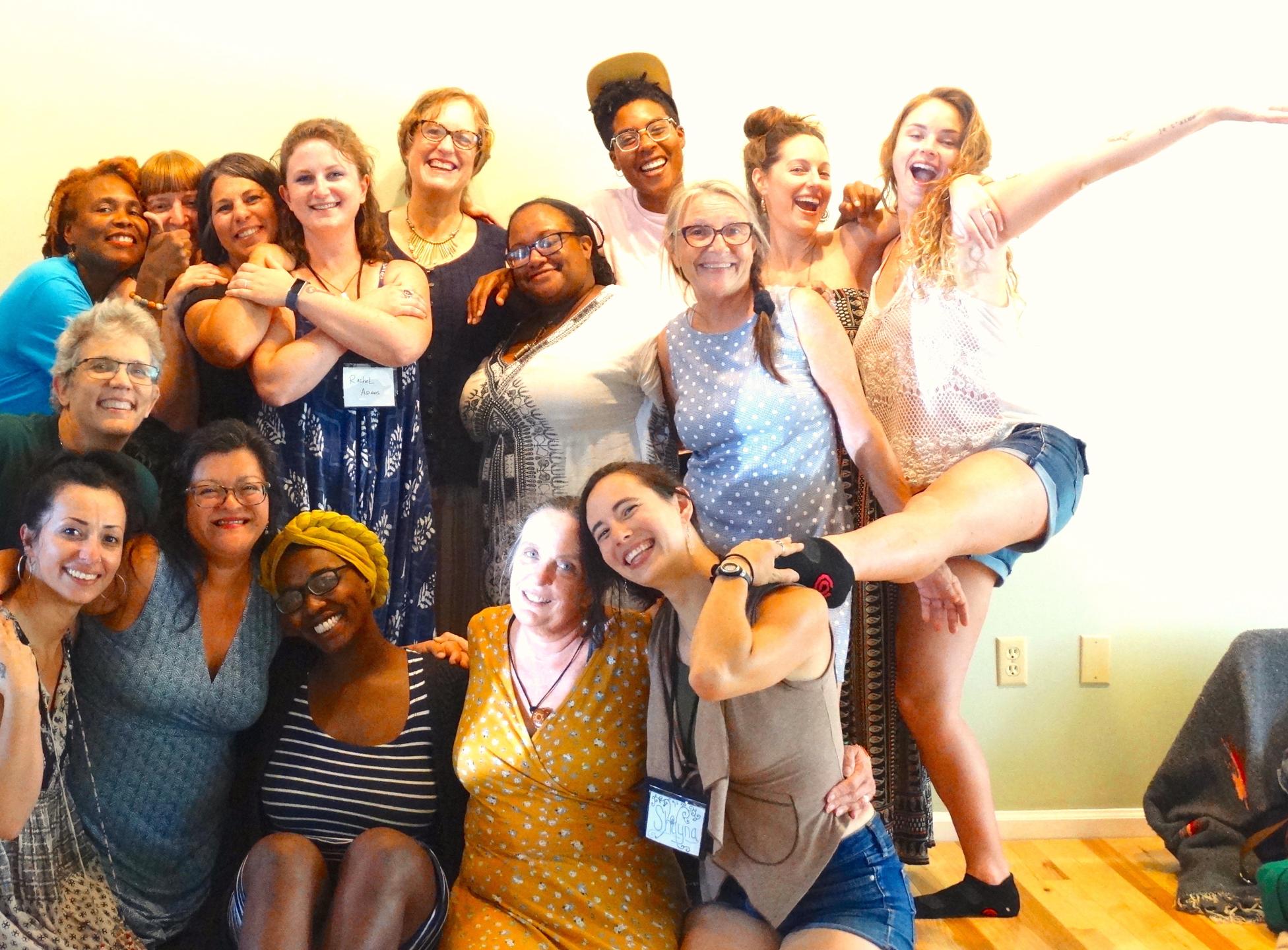 Saturday Studies students studying wise woman within with Red Moon Herbs and Southeast Wise Women founder Corinna Wood