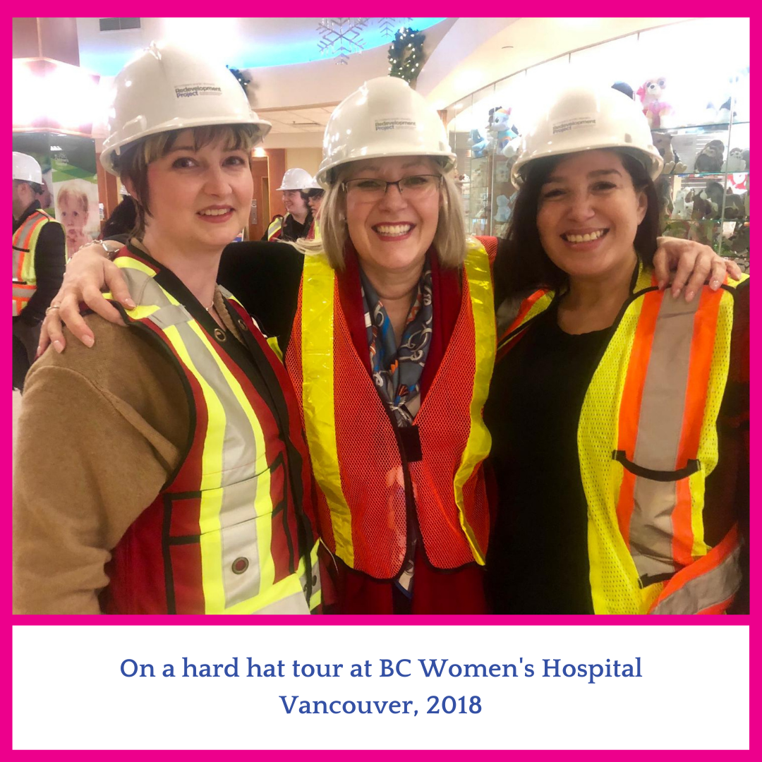 Group of 3 women in hard hats in Vancouver