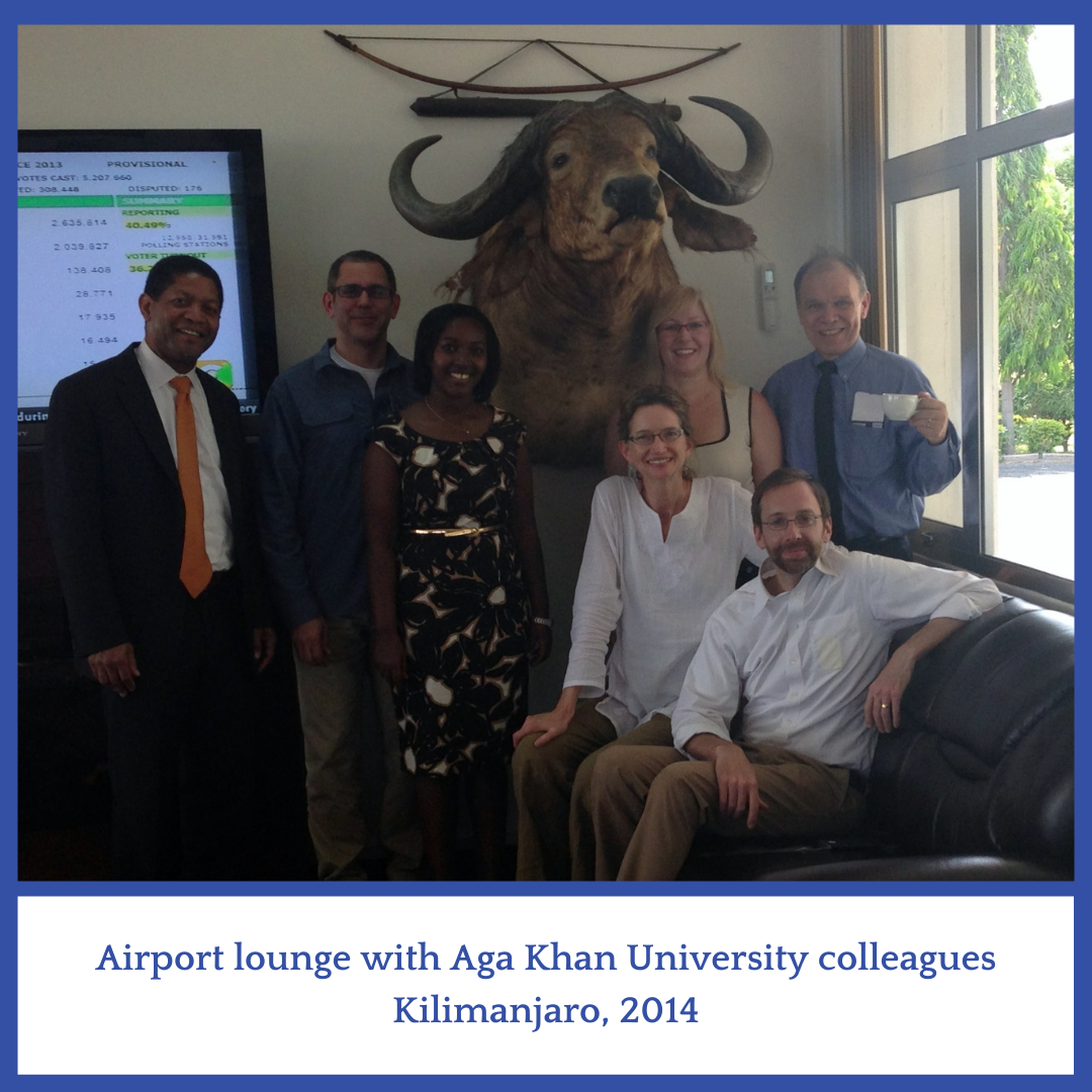 Group of 7 people at Kilimanjaro Airport