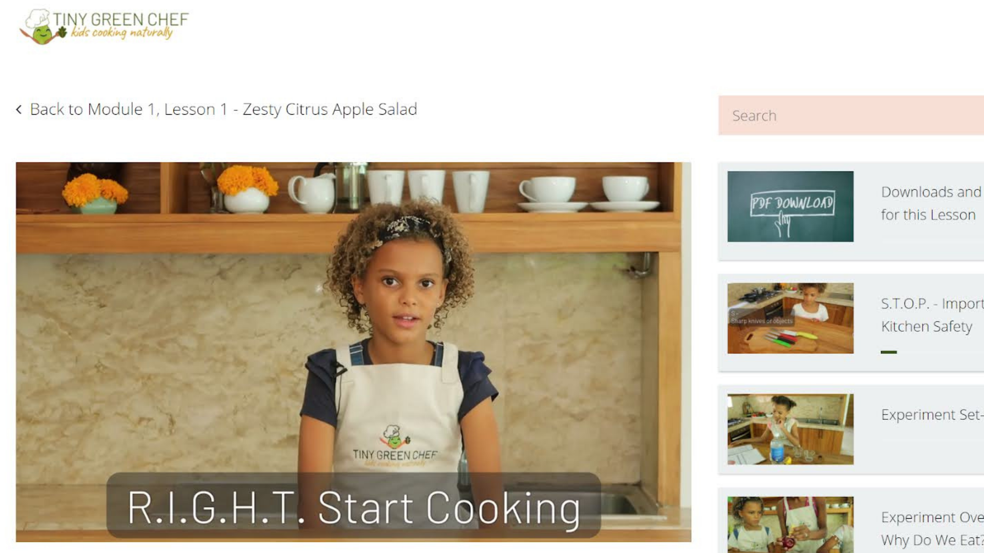 Cooking Classes for Kids at Tiny Green Chef
