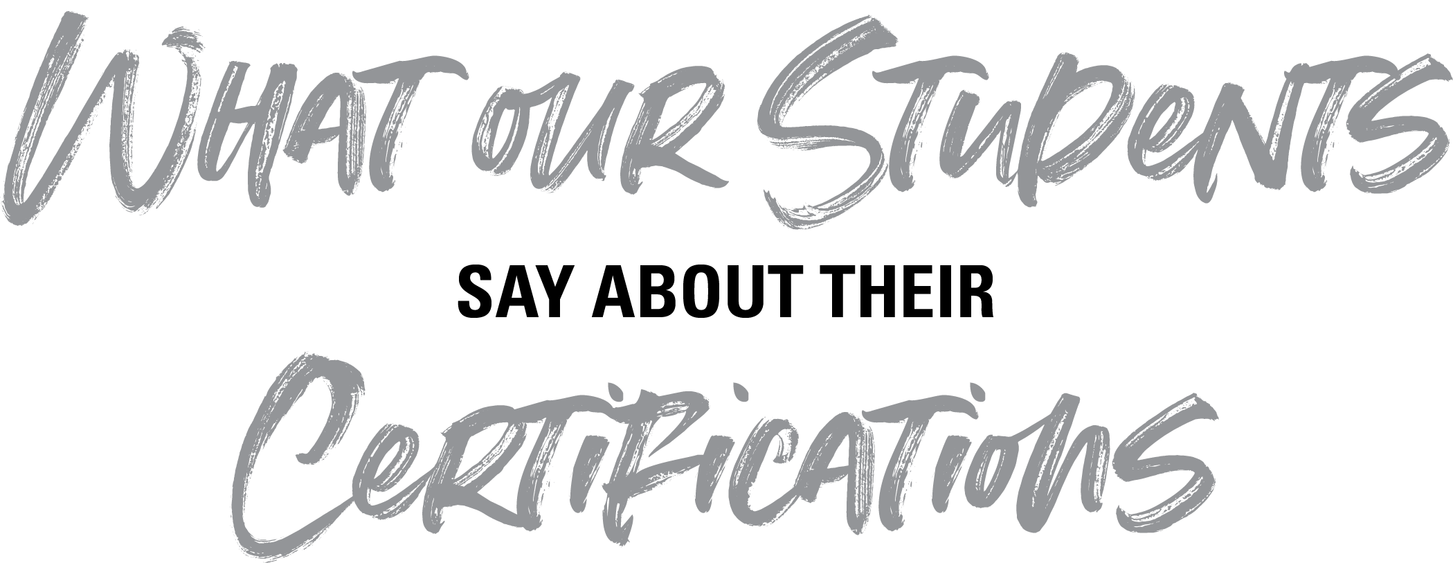What our students say about their certificates