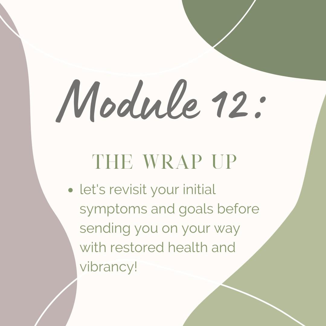 Module 12: The wrap up