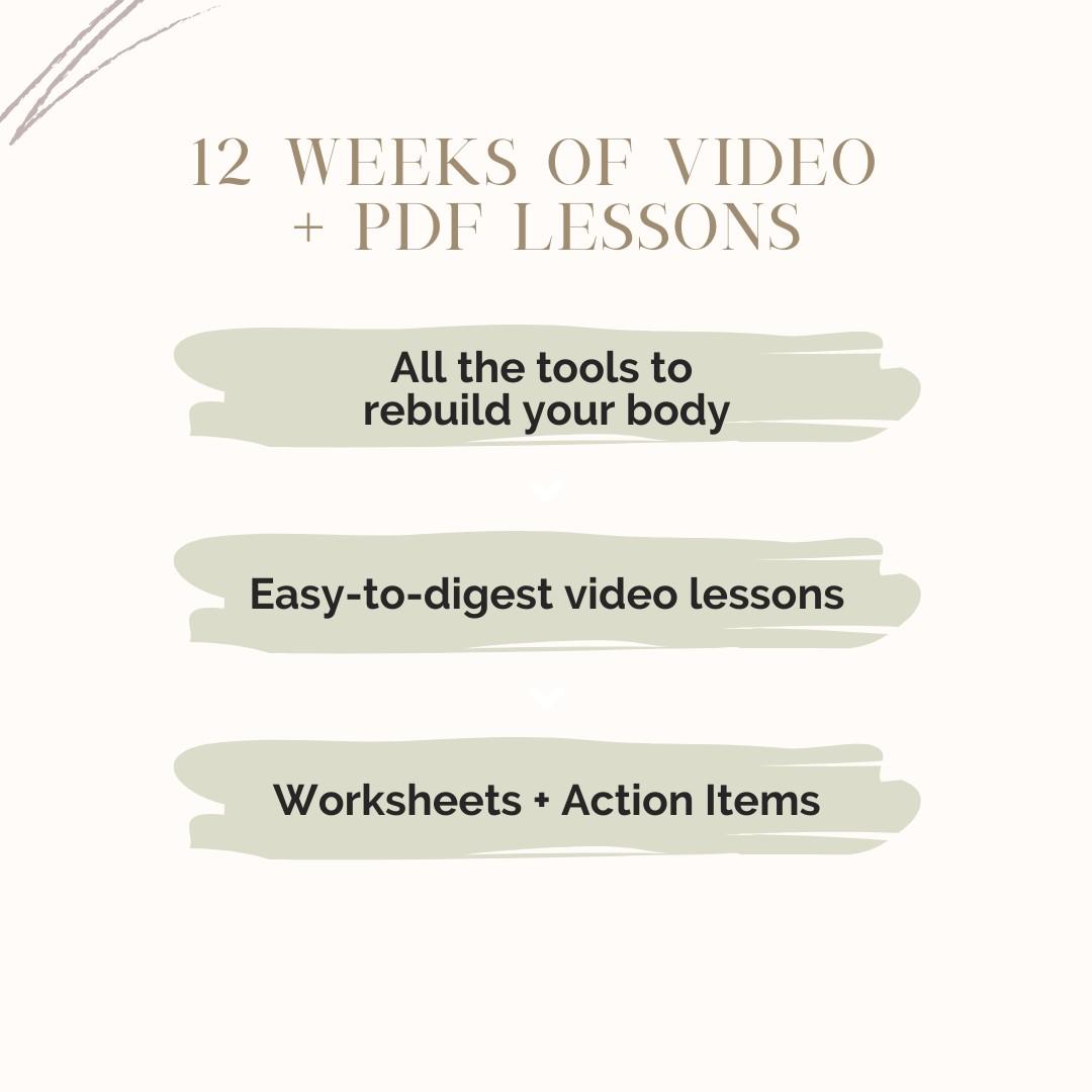 The KB Code wellness program includes 12 weeks of video & PDF lessons.