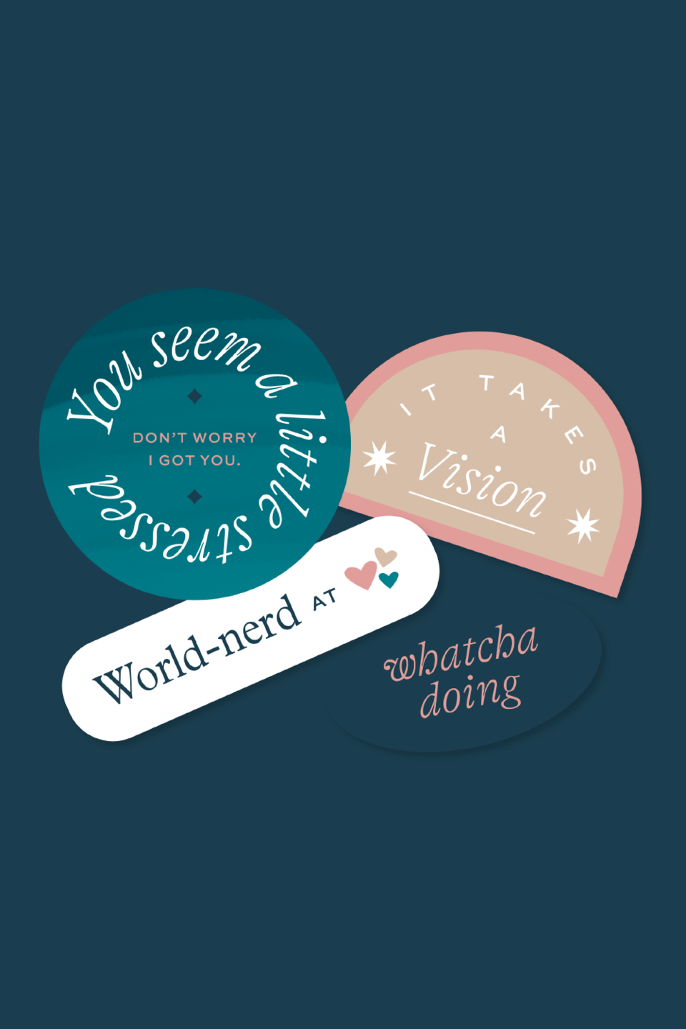Big picture branding copywriter strategy stickers design