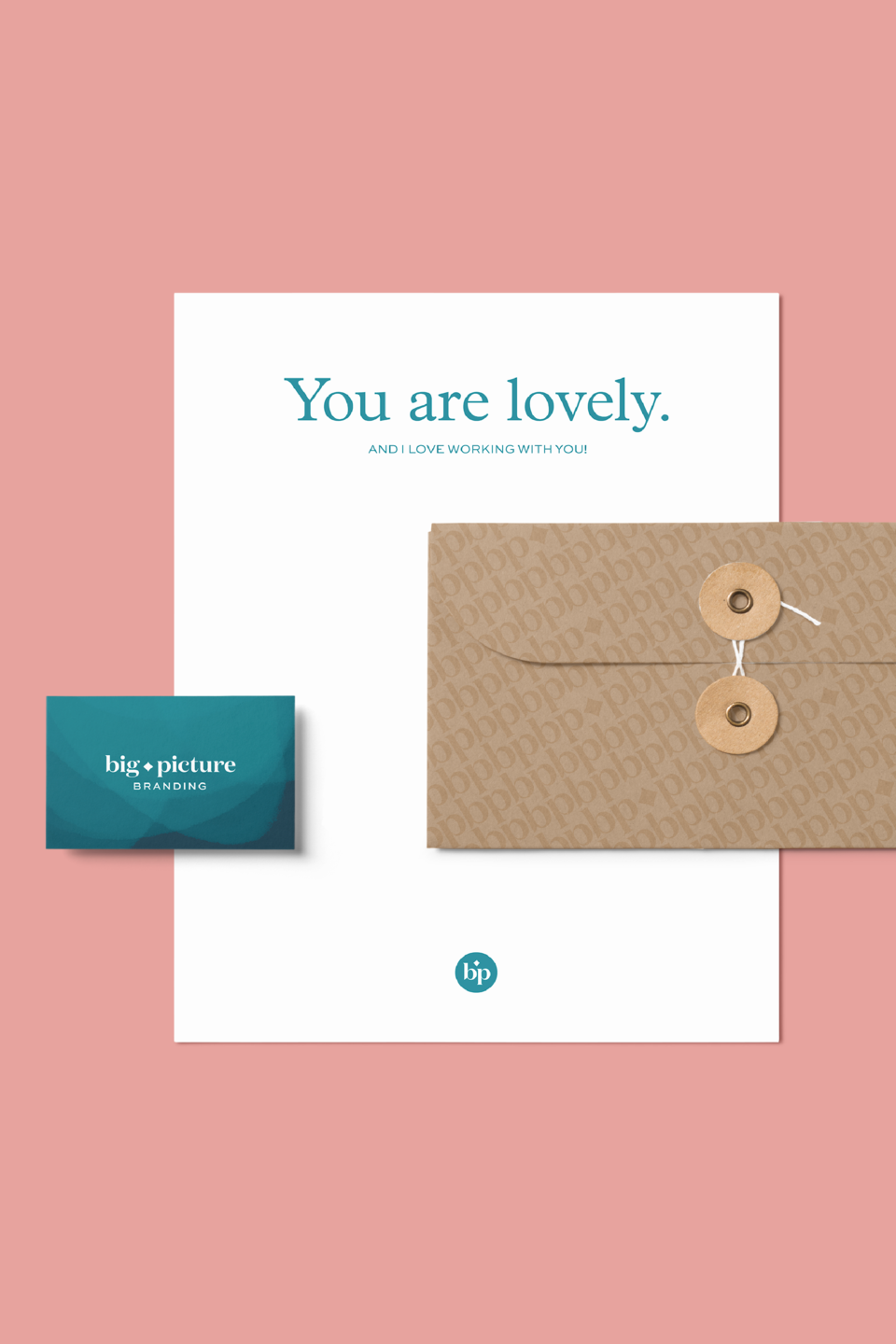 Big picture branding copywriter strategy stationery