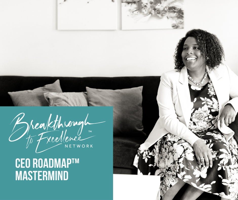 Image of Jasmin couch with text Breakthrough to Excellence 100k Framework