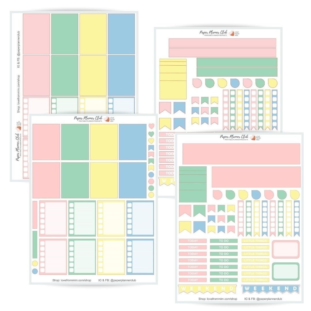 Planner sticker templates