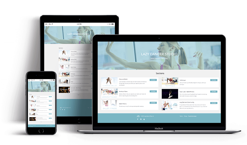 online ballet classes and workout on all platforms: pc, mac, laptop, tablet, iPad, iPhone and all smartphones