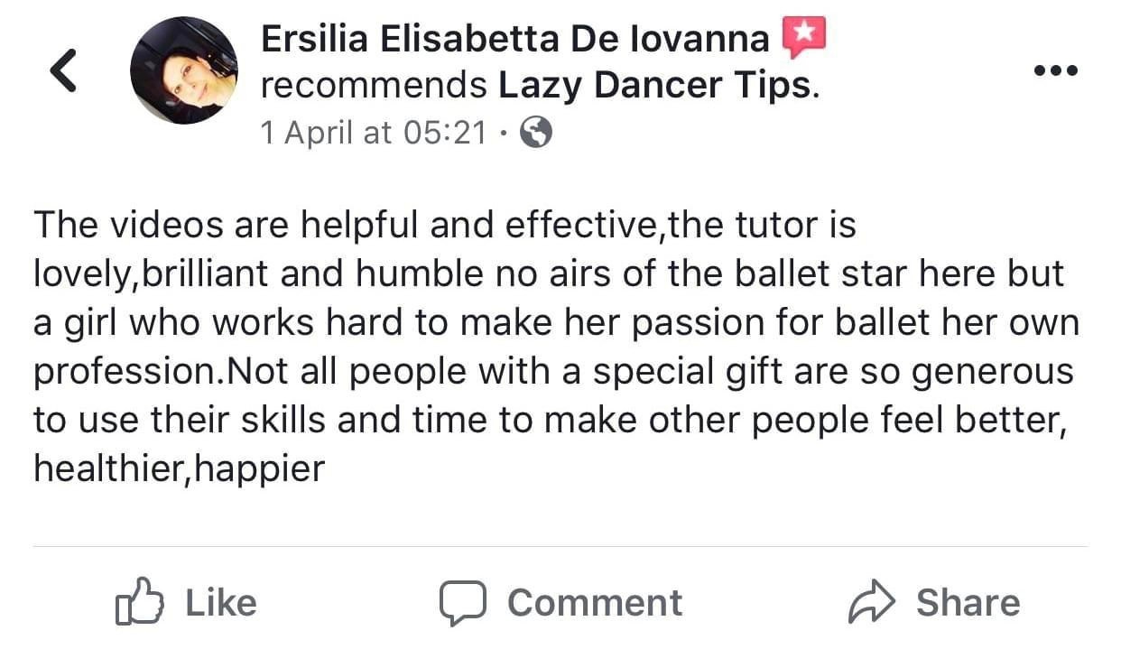 Lazy Dancer Studio Testimonial