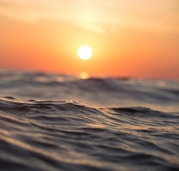 sunset over the ocean
