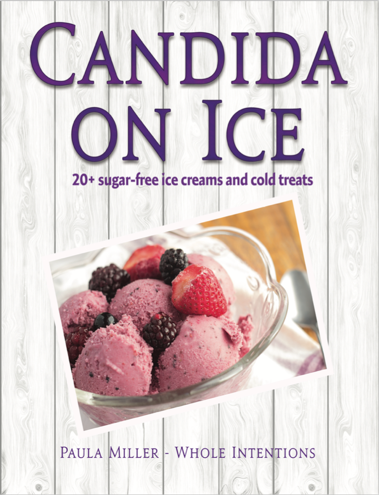book cover with pink ice cream and berries