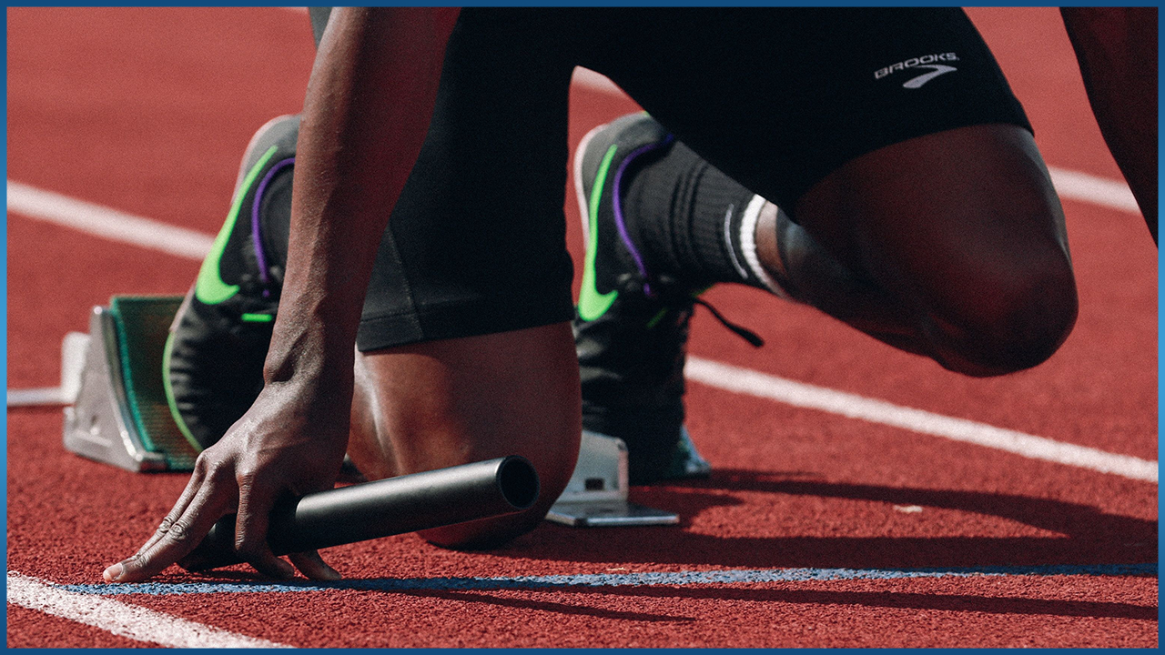 person starting relay race