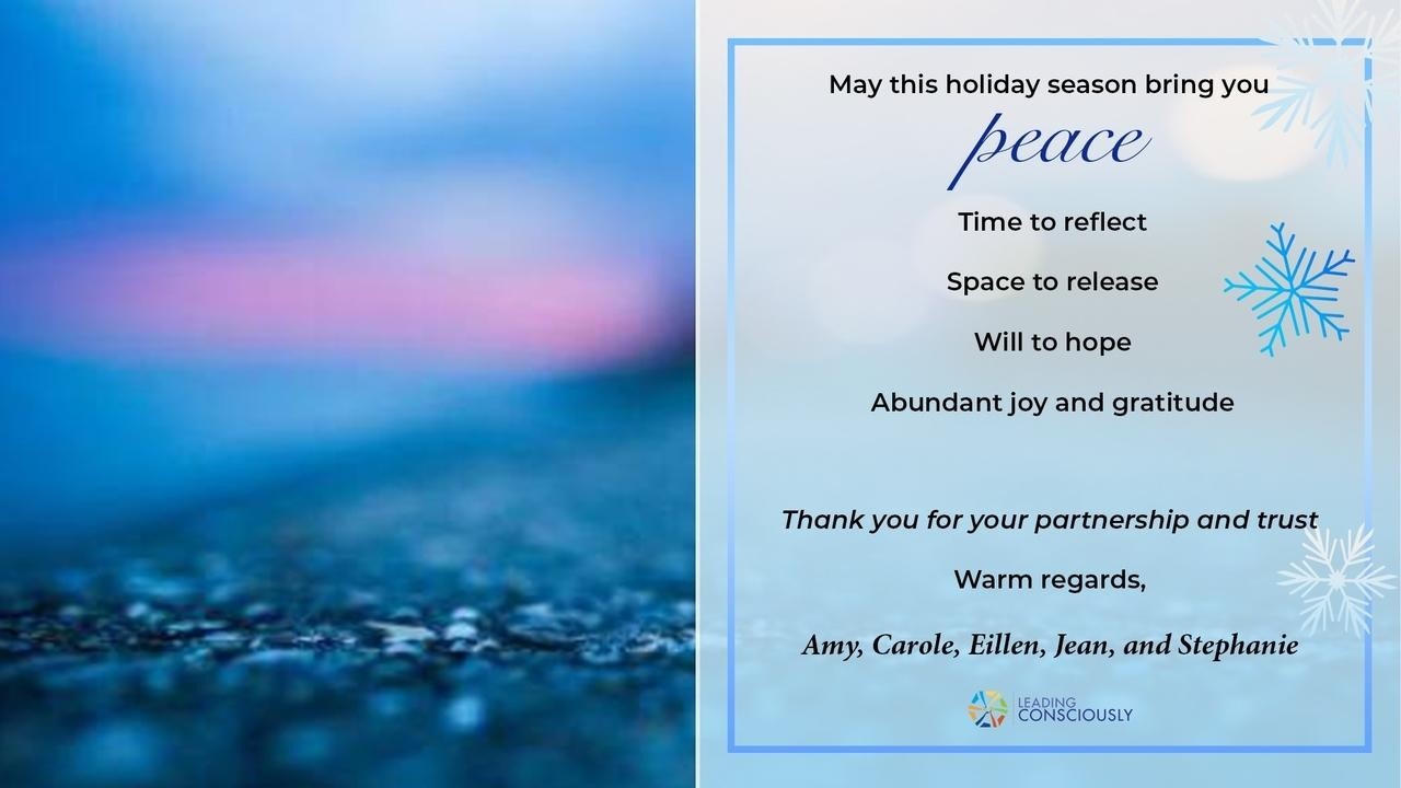 Christmas card from Leading Consciously