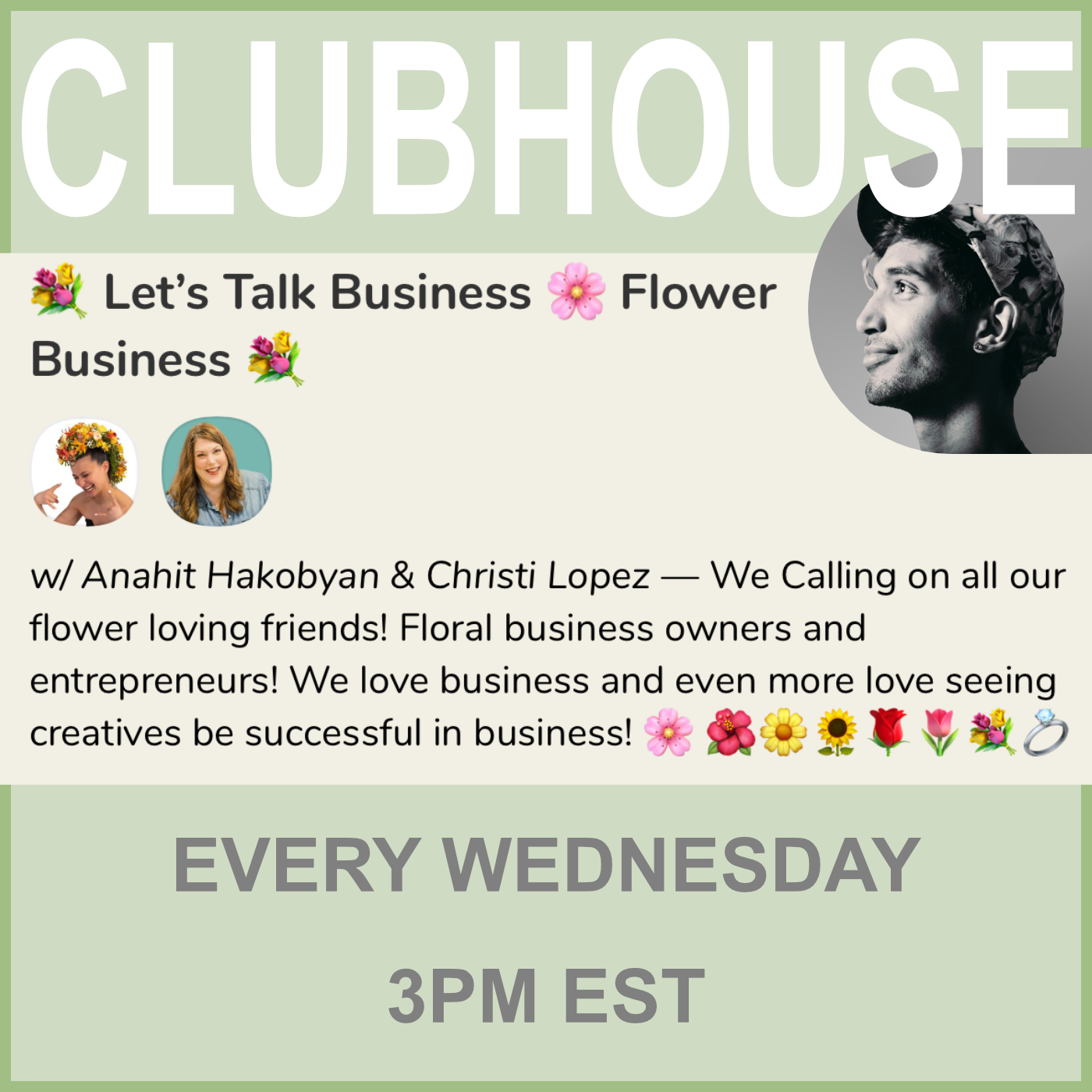 Clubhouse room Viva La Flora Live Podcast