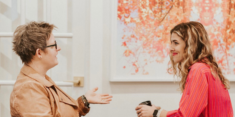 Ava coaching a client one-on-one