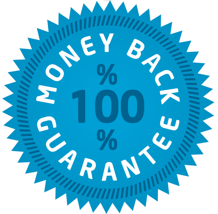 100% Money Back Guarantee Stamp